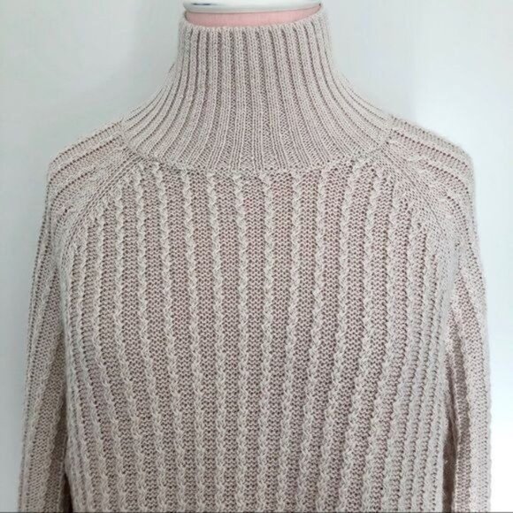 Revolve Pink Stitch Celine Turtleneck Sweater Size Large - Picture 4 of 10